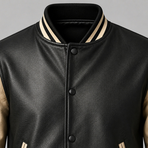 <b>Mens</b> Genuine <b>Leather</b> Racing Jacket Slim Fit Motorcycle <b>Coat</b> High Neck Front Zip <b>Long</b> Sleeve Casual Street Fashion Outerwear - Product Image 5