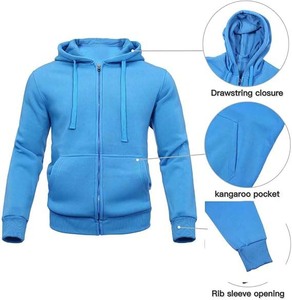 Ensemble de survêtement léger BROOXLY SPORTS pour homme, 100 % coton, imperméable, éco-responsable, veste zippée en polaire et pantalon de jogging 2-en-1 - Product Image 3