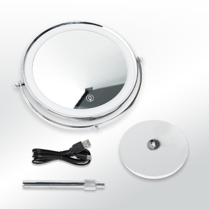 Rotatable 1X/10X Magnification Vanity Mirror 5000mAh Battery, 8-inch LED Double-Sided Makeup Mirror, 3-Color Dimmable Mirror - Product Image 3