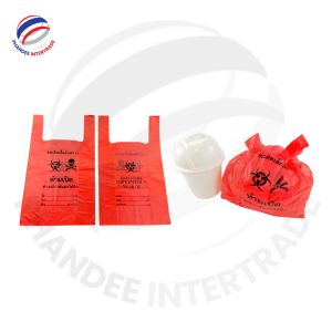 Sac Plié pour Déchets Médicaux Infectieux Biohazard Rouge, Jetable, en PEHD, Impression Gravure, Certifié ISO, Sécurité Hospitalière - Product Image 5