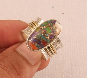 Wholesale Multi Oyster Copper <b>Ring</b> 925 <b>Sterling</b> <b>Silver</b> Colorful Spiny Oyster Band <b>Ring</b> for Women 2026 Jewelry Trends <b>Man</b> - Product Image 5
