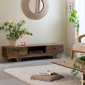 Mueble para TV Vandana Mira Sereno en Madera de Mango Oscuro - Product Image 3