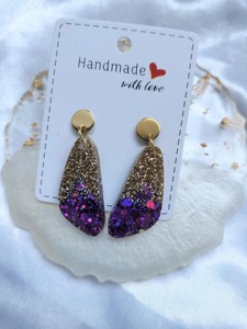 Boucles d'oreilles en résine personnalisables, quantités sur mesure, couleur unie, vente en gros directe usine - Product Image 6