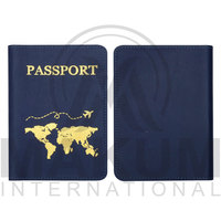 Porte-passeport unisexe léger et résistant à l'eau en cuir véritable MAKUM INTERNATIONAL, personnalisable pour les voyages
