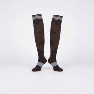 Calcetines de equitación grises hasta la rodilla para mujer, con diseño de caballo y jinete, recién llegados. - Product Image 4