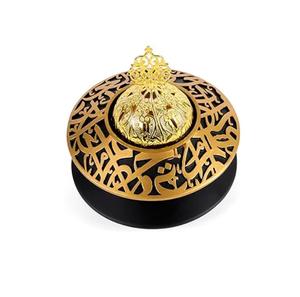 Brûleur d'encens en laiton (noir) |   Support en bois pour brûler du charbon de bois, idéal pour le bureau, le temple, la prière, la purification de la maison - Product Image 1