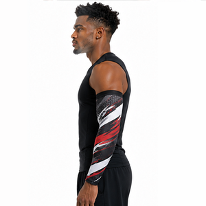 Mangas de compresión deportivas para hombre, personalizadas, atléticas, para fitness, correr, ciclismo, entrenamiento, transpirables, elásticas, protectoras y de soporte. - Product Image 6
