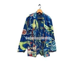 แจ็คเก็ตบุนวมคอตตอน100% ปักด้วยมือใส่ได้ทั้งชายและหญิงพิมพ์ลายดอกไม้สำหรับใส่ไปงานปาร์ตี้ถักสำหรับฤดูใบไม้ร่วง - Product Image 1