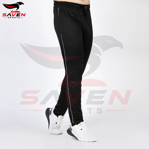 <b>Men's</b> Black Sweatpants With Side Stripe Elastic Waist Drawstring Casual Joggers, Top Quality Product Gym Fitness Wear Trousers - Product Image 3