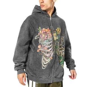 Sudadera extragrande lavada con logotipo personalizado, forro polar transpirable, suave y cálido, estilo urbano, moda vintage, ropa informal - Product Image 1