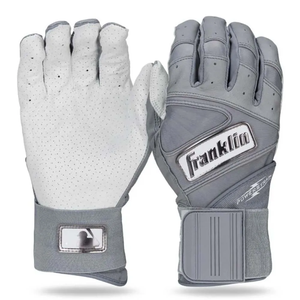 Custom Logo Design Adult Men'<b>s</b> Genuine Leather Baseball/Softball Batting Gloves Short Cuff Player Training Ambidextrous <b>Hook</b> - Product Image 5