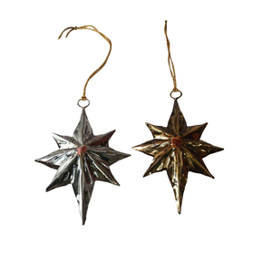 ดาวเหล็กแขวนคุณภาพสูงพร้อมเชือกเคลือบผงสีทองสำหรับตกแต่งบ้านและตกแต่งคริสต์มาส - Product Image 3