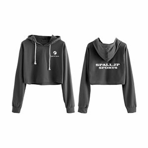 Sudadera con capucha corta de invierno para mujer, estilo oversize, con hombros caídos, lavada, para streetwear, con logo personalizado, venta al por mayor de fábrica - Product Image 2