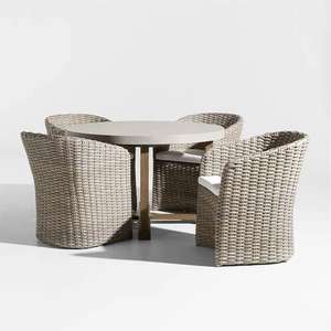 Ensemble de salle à manger d'extérieur en rotin, directement de l'usine, salon en osier avec coussins épais pour les commandes en gros et OEM - Product Image 2