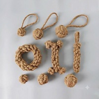 Nouveauté 2026 : Jouets à mâcher écologiques en boules et nœuds de fibre de coco |   Combo en bois de café pour la dentition, le massage des gencives et les jeux quotidiens