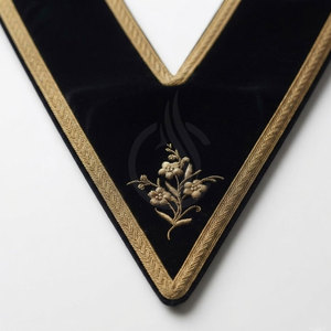 Collier maçonnique classique, col formel simple, en soie légère, personnalisable pour les réunions, les cérémonies, les événements et l'usage quotidien - Product Image 4
