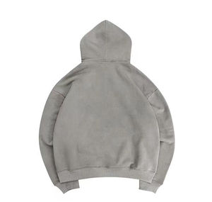 <b>Men</b> <b>Grey</b> Acid Wash Hoodie Vintage Cotton Pullover <b>Sweatshirt</b> Custom OEM Wholesale <b>Grey</b> Acid Wash Hoodie <b>Men</b> Oversized Streetwear - Product Image 2