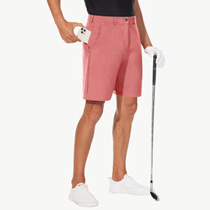 <b>Men's</b> Breathable Canvas Design Golf <b>Shorts</b> <b>with</b> Solid Color Quick Dry Mid Waist Workout New Casual Style <b>Men</b> Golf <b>Shorts</b> - Product Image 4
