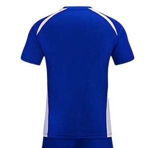 Ensembles d'entraînement de football à rayures sur les épaules, maillot à col rond et short unisexe, séchage rapide, écologique, polyester anti-humidité - Product Image 4