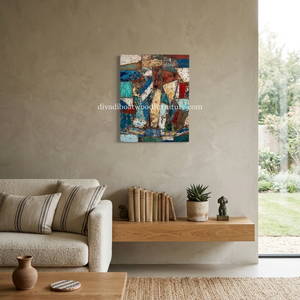 Mosaico Decorativo de Pared DIVADI Hecho a Mano con Madera de Barco Reciclada, Diseño Náutico Vintage de Acero Inoxidable, 5cm de Grosor - Product Image 5