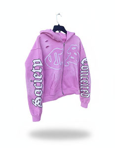 High Quality 100% Cotton Winter Zipper Hoodie custom embriodry logo with vintage washed hoodie for men - Product Image 3