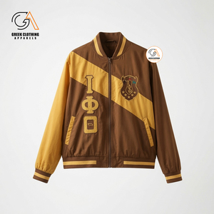 เสื้อแจ็คเก็ตบอมเบอร์ผ้าซาตินหรูหราสไตล์กรีก ลายควิลท์ Iota Phi Theta ระบายอากาศได้ดี เป็นมิตรกับสิ่งแวดล้อม น้ำหนักเบา - Product Image 2