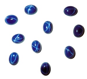 Zafiro Azul Estrella Ovalado de 12x16mm, 14 Quilates, Creado en Laboratorio, Cabujón Pulido con Efecto de Estrella de 6 Puntas para Joyería - Product Image 4