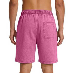 Shorts décontractés pour hommes, effet délavé, coupe classique, shorts vintage, mélange de coton doux, shorts en tricot d'été pour hommes - Product Image 4