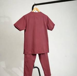 Tenue médicale Quickway unisexe pour femmes et hommes, col en V, super extensible, mélange de coton, ensemble de blouses respirantes souples, détection d'aiguilles - Product Image 5