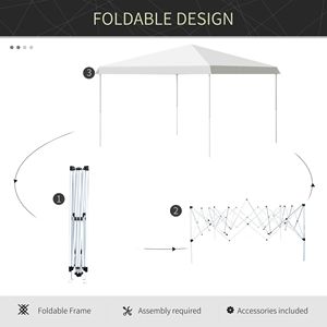 "13x13 White Pop up <b>Canopy</b> <b>Tent</b> with Adjustable Height & Carry Bag" - Product Image 4