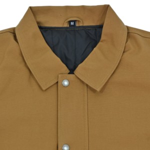 Veste de travail en toile de coton 100% lourde personnalisée pour homme, style vintage, col rabattu, boutons-pression, veste cargo utilitaire - Product Image 3