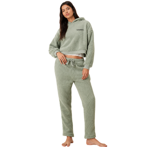 Conjunto de Sudadera con Capucha y Pantalones Deportivos para Mujer, Sudadera Holgada, Pantalones Deportivos Ajustados con Cordón en la Cintura, Conjunto Informal de Dos Piezas, Venta al por Mayor - Product Image 1