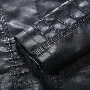 Chaqueta de Motocicleta de Piel de Cordero para Mujer MAKUM INTERNATIONAL, Cuello Alto, Cierre de Cremallera, Transpirable, Gruesa, Manga Larga, Negra - Product Image 6