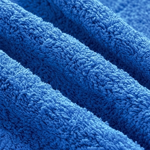 Solid Color <b>Blue</b> Cotton Terry Cloth Bath <b>Towel</b> with Hanging Loop Soft Woven Rectangle <b>Hand</b> <b>Towel</b> - Product Image 5