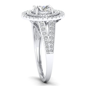REYES - Anillos de Compromiso de Plata de Ley 925 con Moissanita Chapada en Oro Blanco de 14K, Joyería Fina Original, Regalo de Boda - Product Image 3