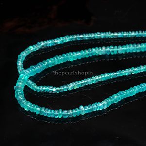 Perles Rondelles Lisses en Apatite Bleue Naturelle 5-5,5 mm, Fil de 16 Pouces, Vente en Gros, Perles de Pierre Précieuse Apatite Céleste pour la Fabrication de Bijoux - Product Image 3