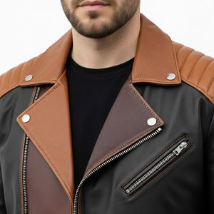 Chaqueta de Cuero para Hombre con Tela de Lona, Impermeable y Resistente al Viento, Estilo Urbano, Ropa Casual de Invierno, Chaqueta de Invierno para Hombre - Product Image 6