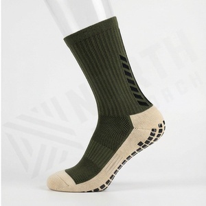 Green Crew <b>Socks</b> Solid Color Knitted Breathable Polyester Spandex <b>Running</b> Athletic Summer Adults Regular Style - Product Image 3