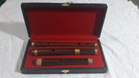 Professional GNG IMPEX Wooden Flute 4-Piece Woodwind Instrument Reed Velvet Interior Protective Case Model GNG-F-1000 for Folk