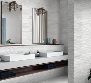 Carreaux élégants et brillants, double charge, vitrifiés, pour sols et murs, pour une utilisation en construction intérieure et extérieure moderne. - Product Image 4