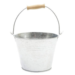 Seau à glace rond en étain galvanisé avec Logo personnalisé, 5l avec poignée pour fête du vin - Product Image 6