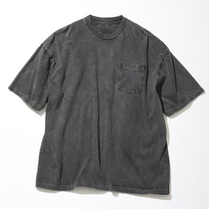 Camiseta Vintage para Hombre, Estilo Desgastado, Holgada, con Hombros Caídos, Camiseta de Verano con Bolsillo para Hombre - Product Image 1