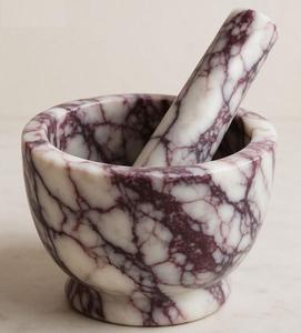 Mortero y pilón de mármol de diseño, de fabricante confiable, para cocinas elegantes que ofrecen tanto un atractivo estético como un valor funcional. - Product Image 1