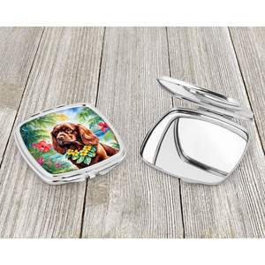 Miroir de maquillage de voyage compact pour femmes et filles Sussex Spaniel Luau décoratif pliant design de poche cadeau de poche - Product Image 3
