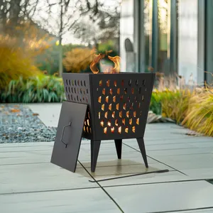 Brasero en acier fait main de luxe pour un patio, un jardin, une cour, une terrasse et des applications extérieures élégantes. Brasero moderne en métal. - Product Image 3