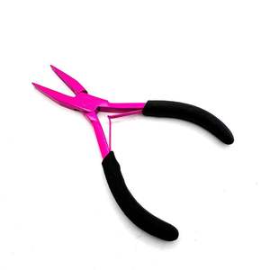 Top Quality Wholesale Stainless Steel Micro-<b>Beads</b> Pressing Professional Hair <b>Extension</b> Tools Flat Nose Pliers with Custom Logo - Product Image 1