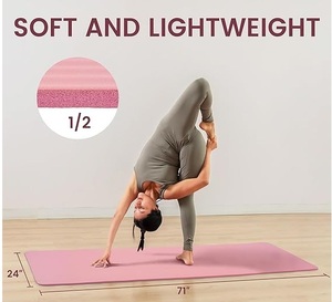 Venta Directa de Fábrica, Tapete de Yoga Ecológico Antideslizante para Ejercicio, Fitness y Yoga, Tapete de Yoga Rosa para Gimnasio al por Mayor - Product Image 4