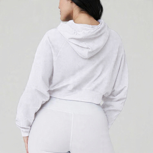 Sudadera con Capucha Corta Oversize para Mujer, Suave, con Cordón Ajustable, Ajuste Holgado, Estilo Lounge, Calidad Superior del Fabricante - Product Image 6