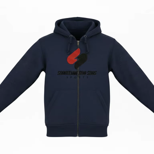 เสื้อแจ็คเก็ตผ้าฟลีซคอตตอนแบบกำหนดเอง 330 กรัม สำหรับทุกเพศ ใส่ได้ในฤดูใบไม้ร่วง มีซิปและฮู้ดแบบเรียบง่าย ผ้าถักแบบลำลอง - Product Image 4