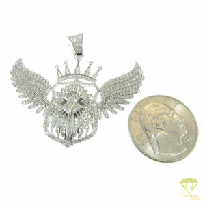Collar de Plata de Ley 925 con Colgante de Corona de Lujo con Diamante Moissanite VVS - Product Image 5